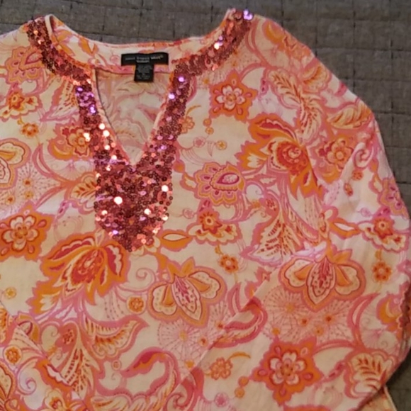 Saint Tropez West embellished linen tunic - Picture 1 of 6